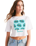 A Few Teal Kisses Women's Cropped Tee