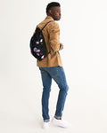 Dark Floral Canvas Drawstring Bag