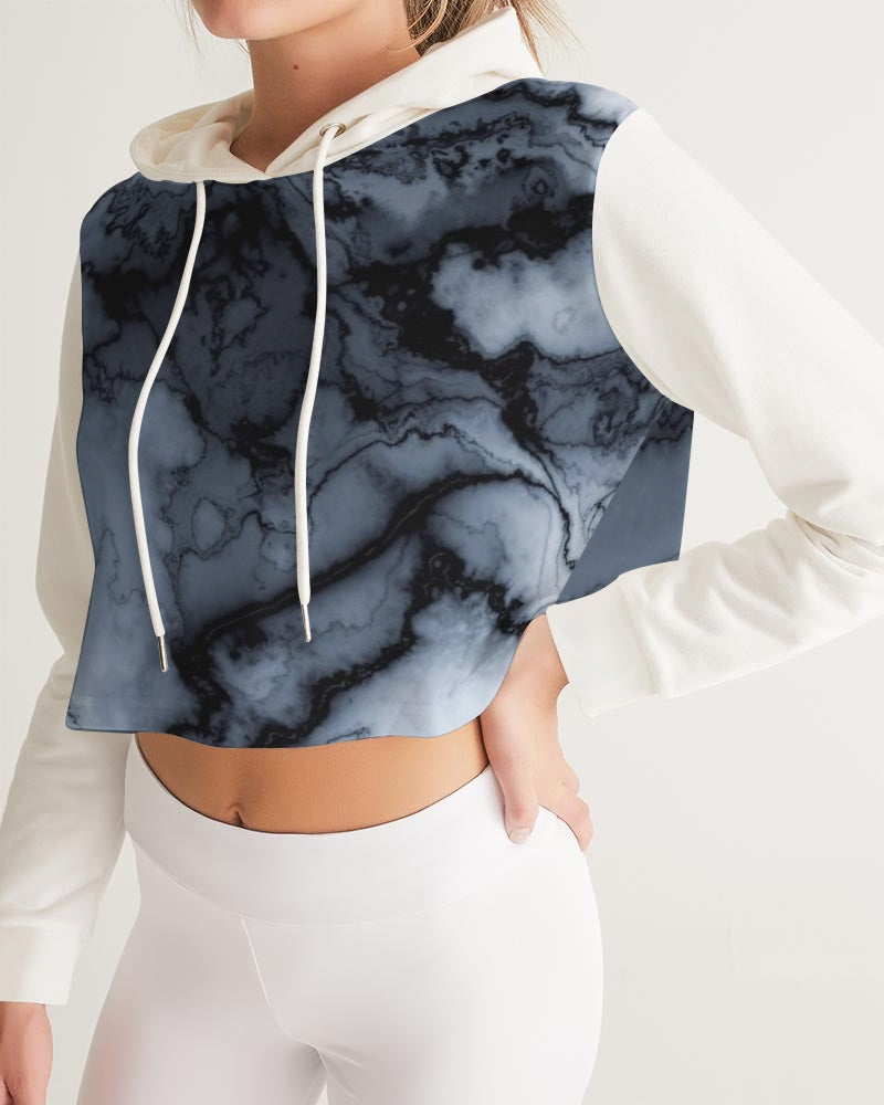 Marble Women's Cropped Hoodie