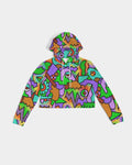 Abstract Women's Cropped Hoodie