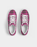 Pink Plaid Women's Faux-Leather Sneaker