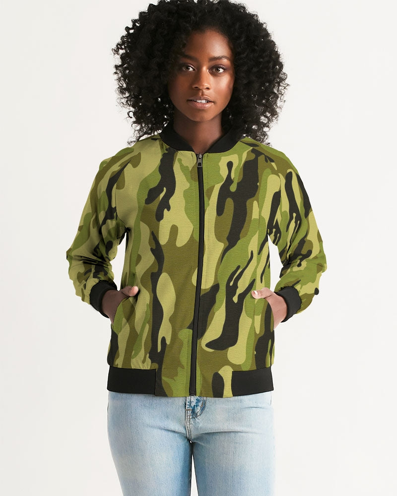 Camo (green) Women's Bomber Jacket