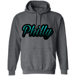 Teal Philly Mens Pullover Hoodie