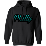 Teal Philly Mens Pullover Hoodie