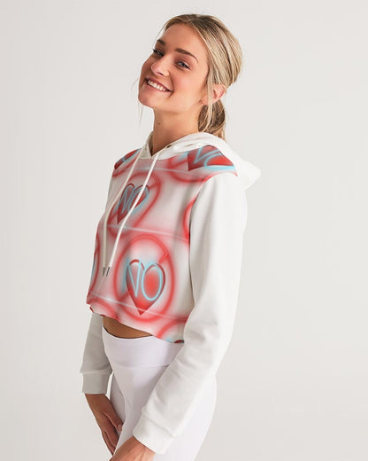 No love 2 Women's Cropped Hoodie