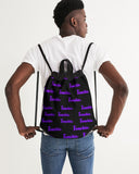Texeria Monogram purple Canvas Drawstring Bag