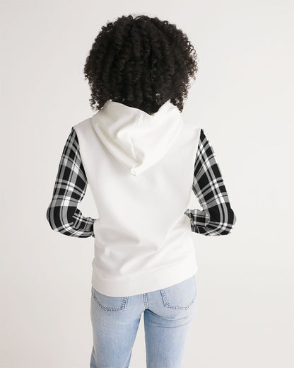 Black & White Plaid Women's Hoodie