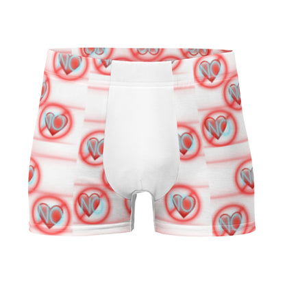 No Love 2 White Blue Boxer Briefs