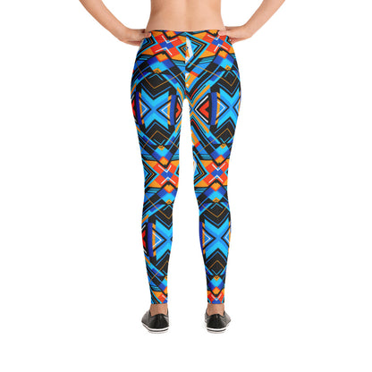 Aztec Blue 4 Leggings