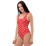 Poly Love Red One-Piece Swimsuit