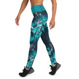 Teal Floral Leggings with pockets