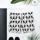 Panda 3 White Yoga Shorts without pockets