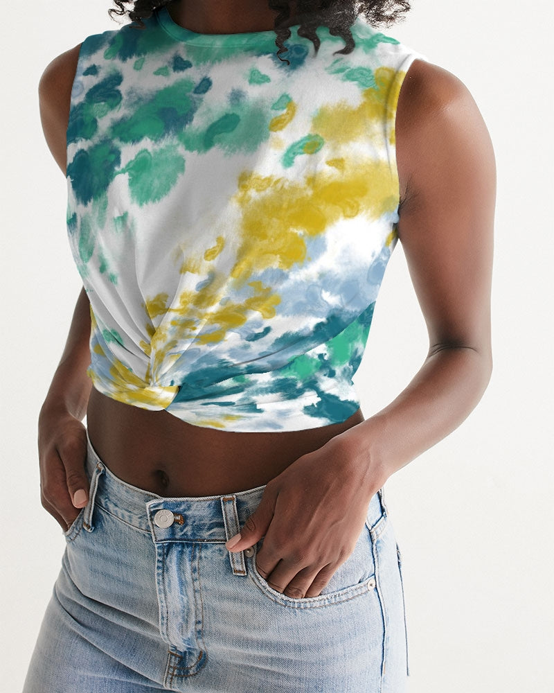 Watercolor Women's Twist-Front Tank