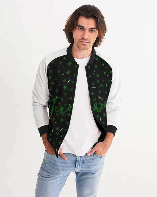 Hemp Leaves Men's Bomber Jacket