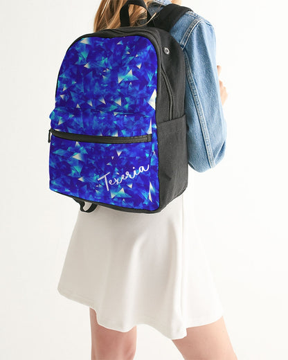Crystal Blue Small Canvas Backpack