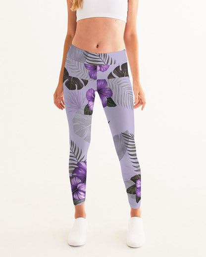 Purple Flower Women's Yoga Pants