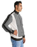 Optical illusion Men's Stripe-Sleeve Track Jacket