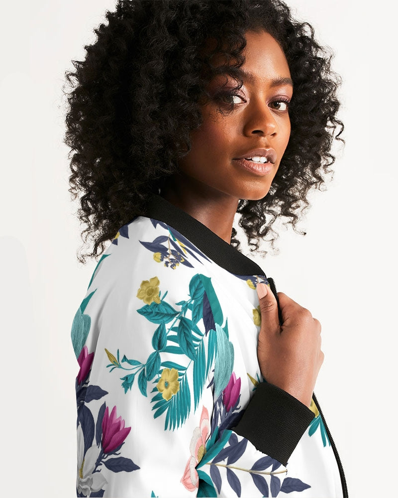 Warm Floral Women's Bomber Jacket