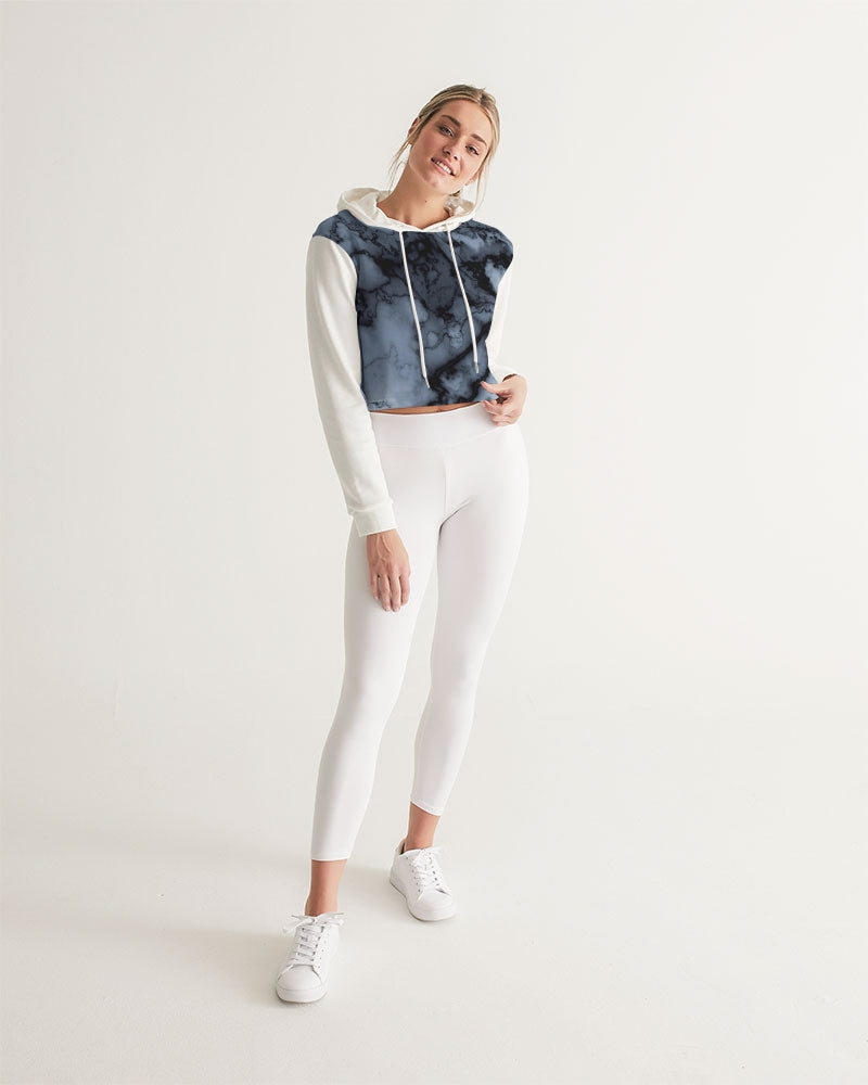 Marble Women's Cropped Hoodie