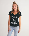 BLACK LIVES MATTER Women's V-Neck Tee