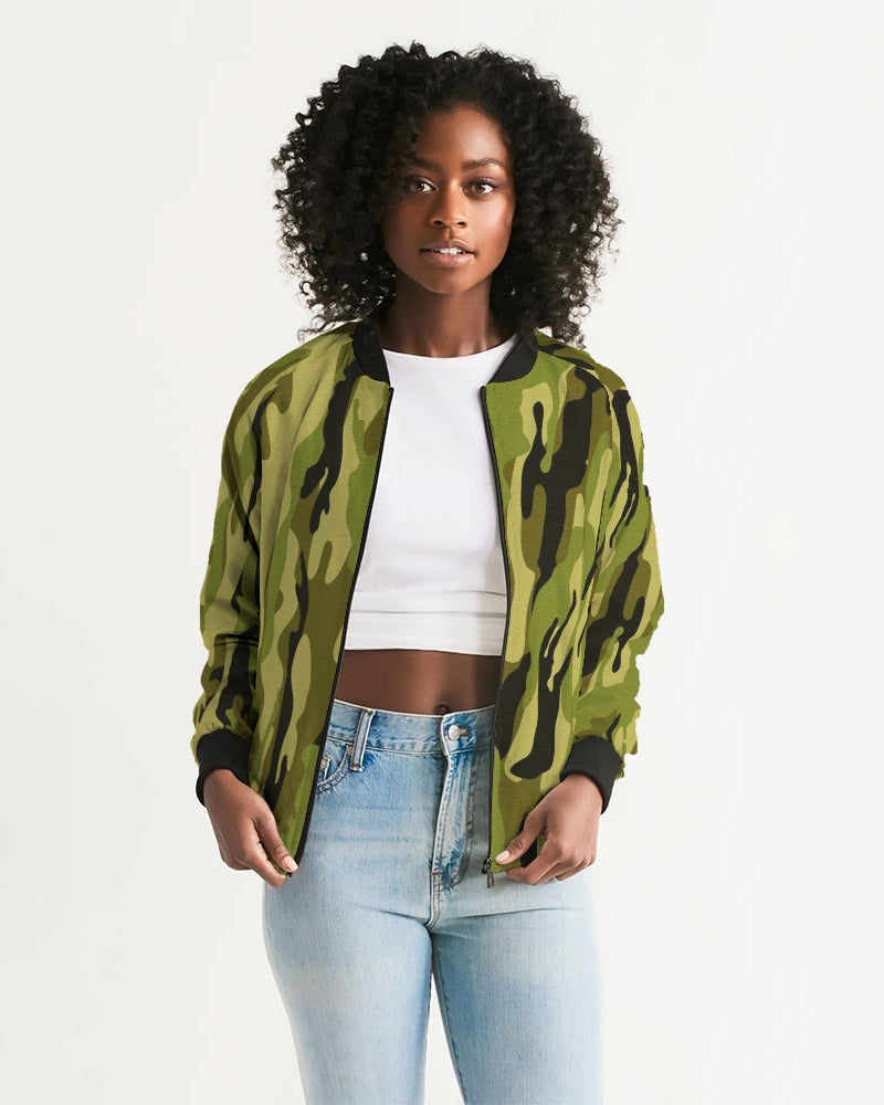 Camo (green) Women's Bomber Jacket