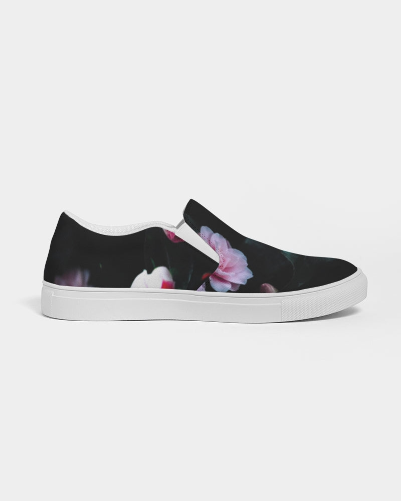 Dark Floral Women's Slip-On Canvas Shoe