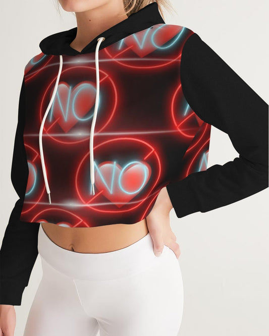 No love 3 Women's Cropped Hoodie