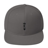 King Snapback Hat Black