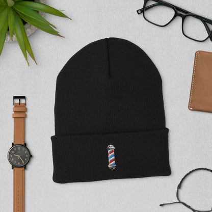 Barber Pole Cuffed Beanie