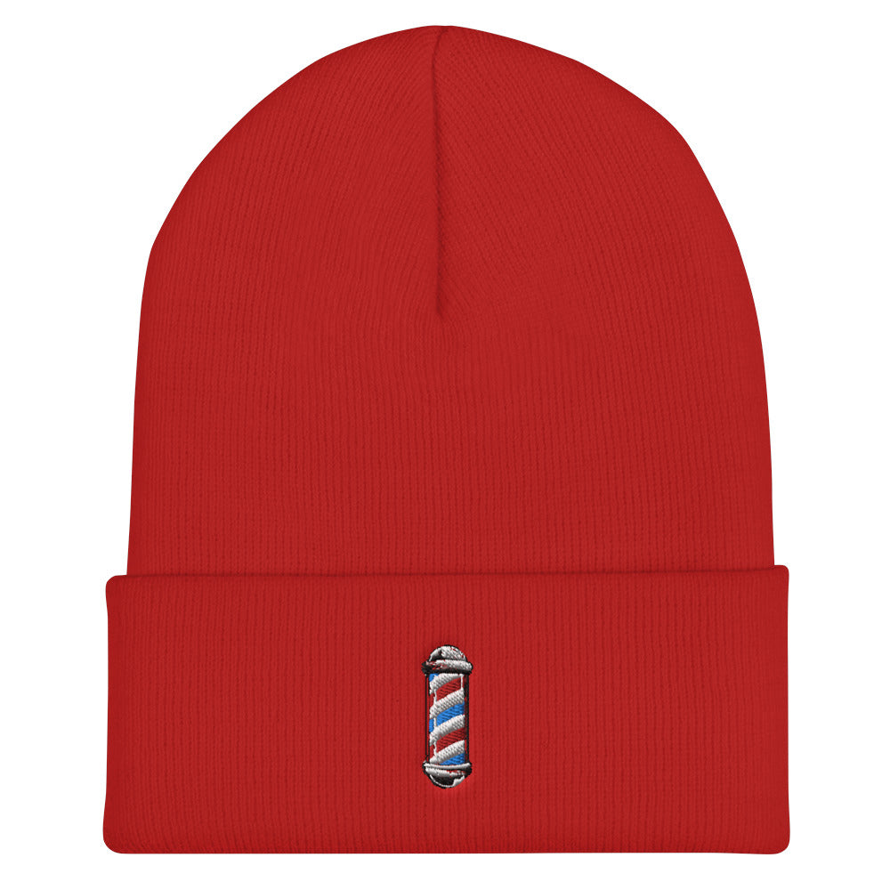 Barber Pole Cuffed Beanie