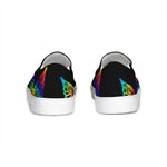 Neon rainbow eaf Slip-On Canvas Shoe