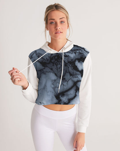 Marble Women's Cropped Hoodie