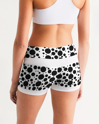 Dots Women's Mid-Rise Yoga Shorts