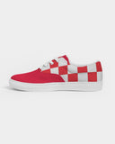 checkered Women's Lace Up Canvas Shoe