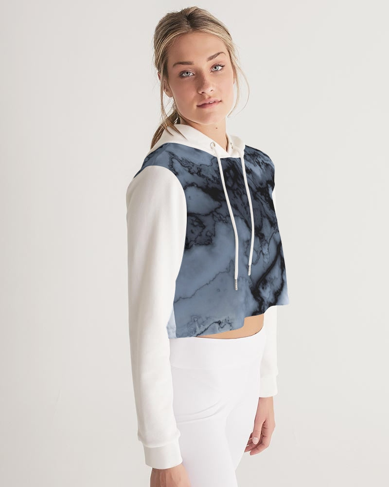 Marble Women's Cropped Hoodie