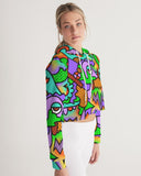Abstract Women's Cropped Hoodie