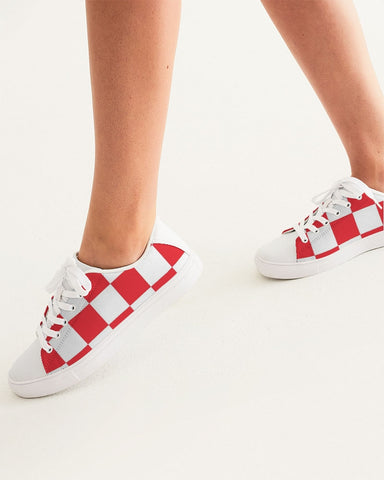 checkered Women's Faux-Leather Sneaker