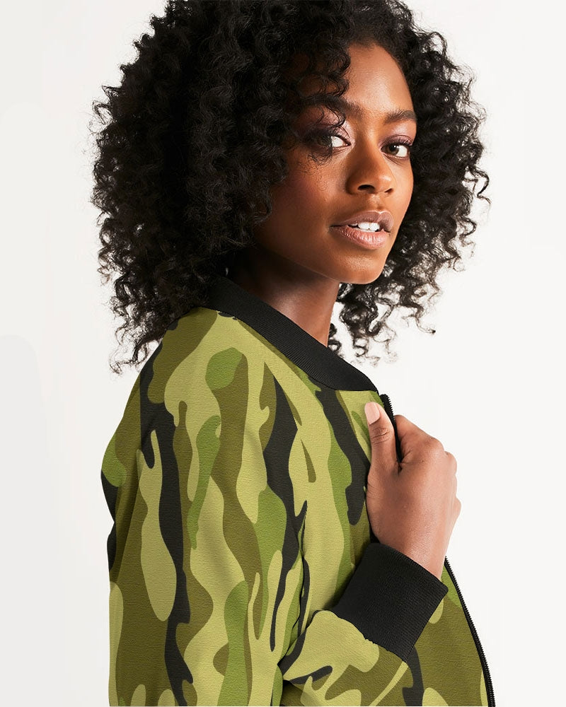 Camo (green) Women's Bomber Jacket