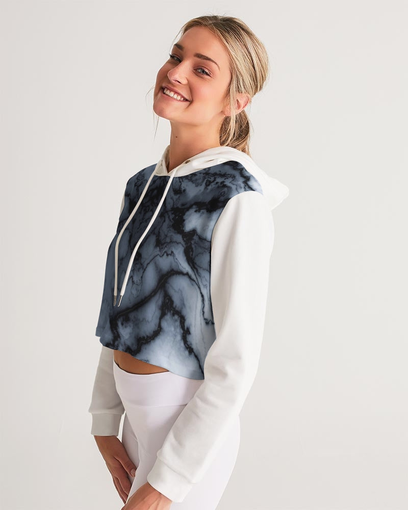 Marble Women's Cropped Hoodie