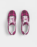 Pink Plaid Women's Athletic Shoe