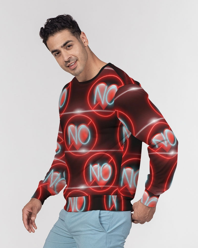 No love 3 Men's Classic French Terry Crewneck Pullover