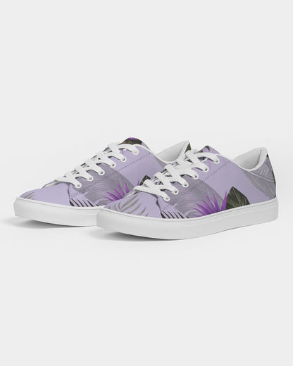 Purple Flower Women's Faux-Leather Sneaker