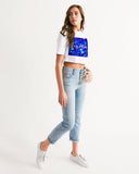 Crystal Blue Women's Cropped Tee