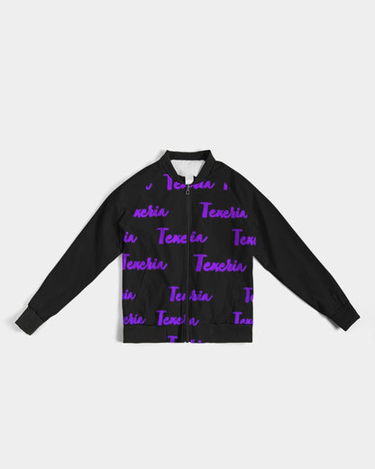 Texeria Monogram purple Women's Bomber Jacket