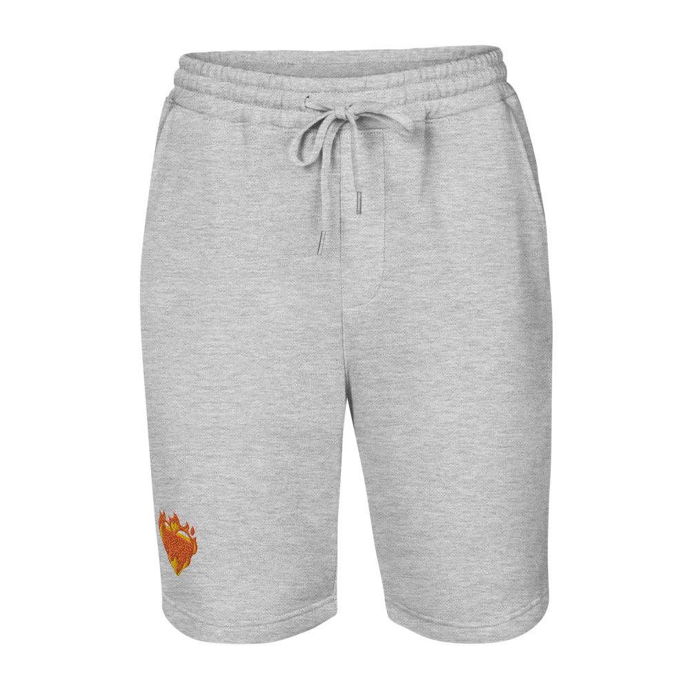 Flaming Heart Men's fleece shorts