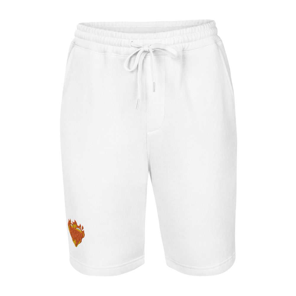 Flaming Heart Men's fleece shorts