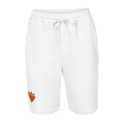 Flaming Heart Men's fleece shorts