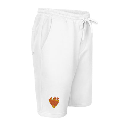 Flaming Heart Men's fleece shorts