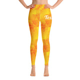Orange Abstract Yoga Leggings
