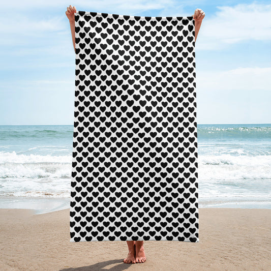 Hearts Beach Towel